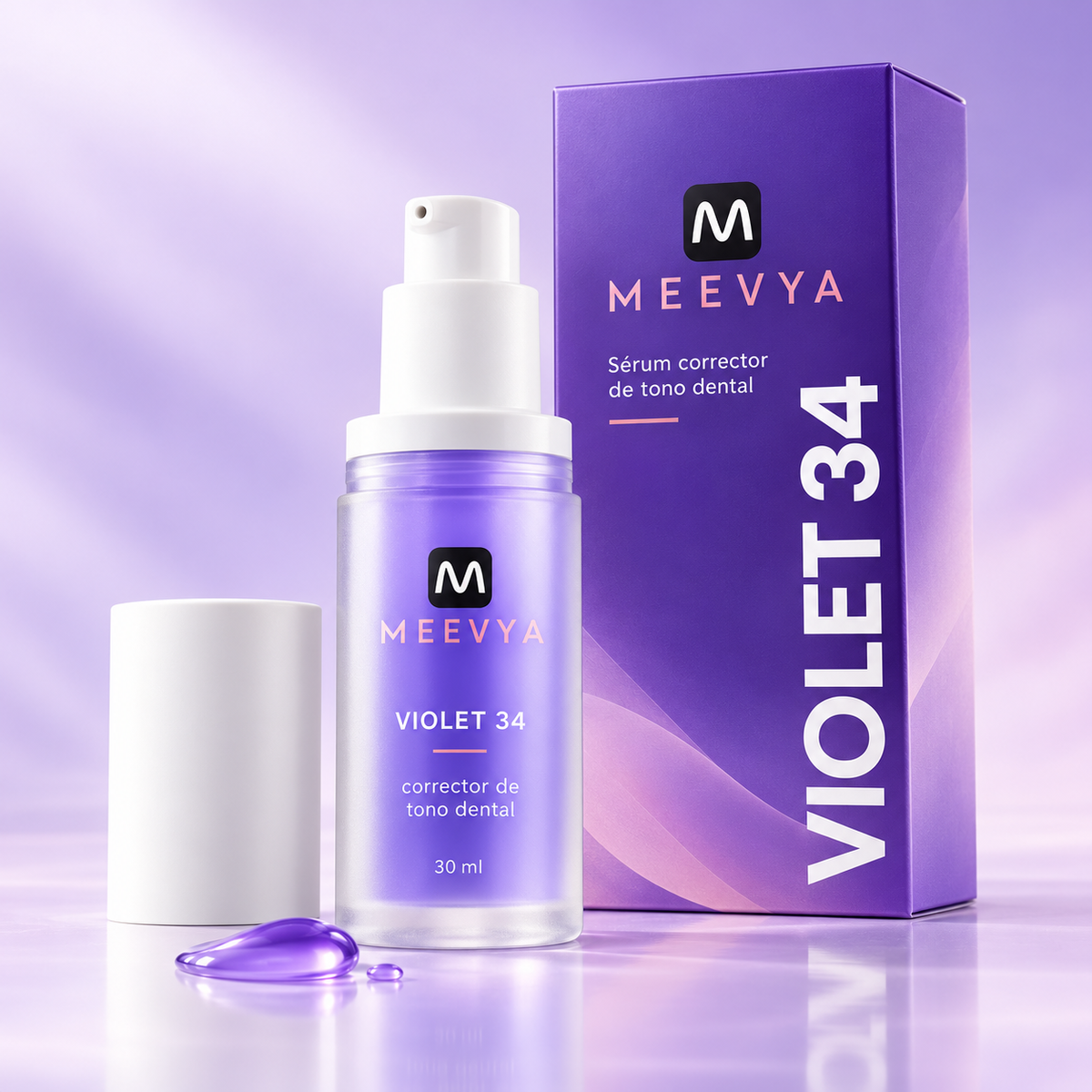 MEEVYA Violet 34™ – Sérum Corrector de Tono Dental, 30 ml