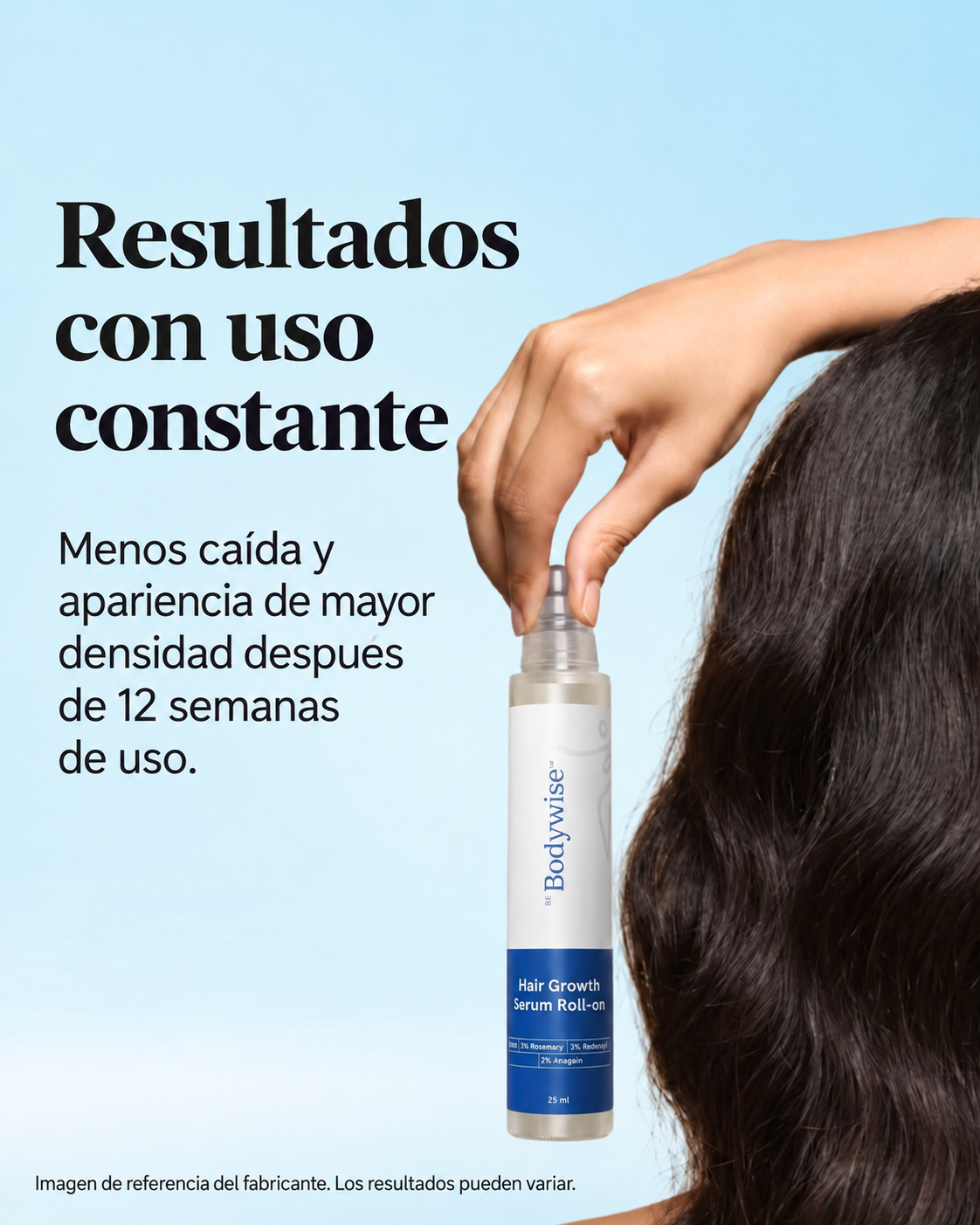 Sérum Capilar Roll-On | Crecimiento y Fortalecimiento del Cabello | 25 ml