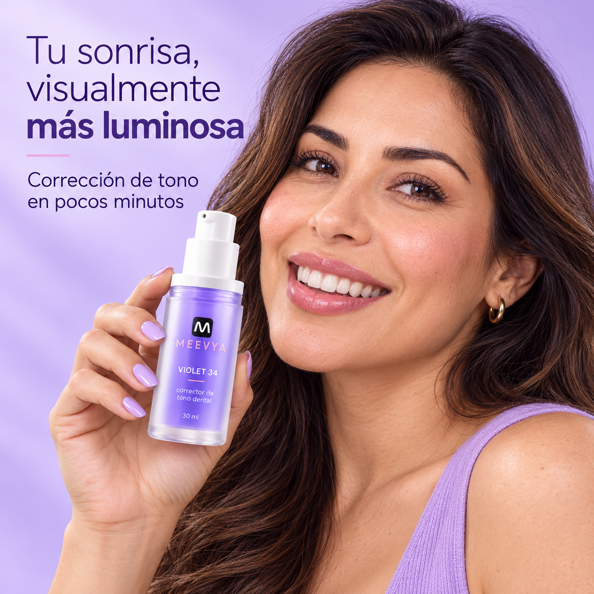 MEEVYA Violet 34™ – Sérum Corrector de Tono Dental, 30 ml