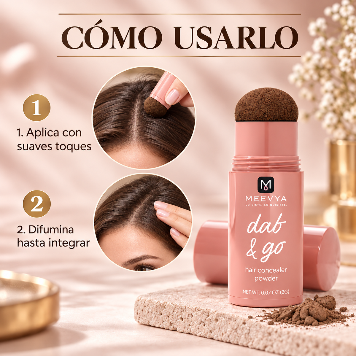 Dab & Go™ – Polvo Corrector Capilar